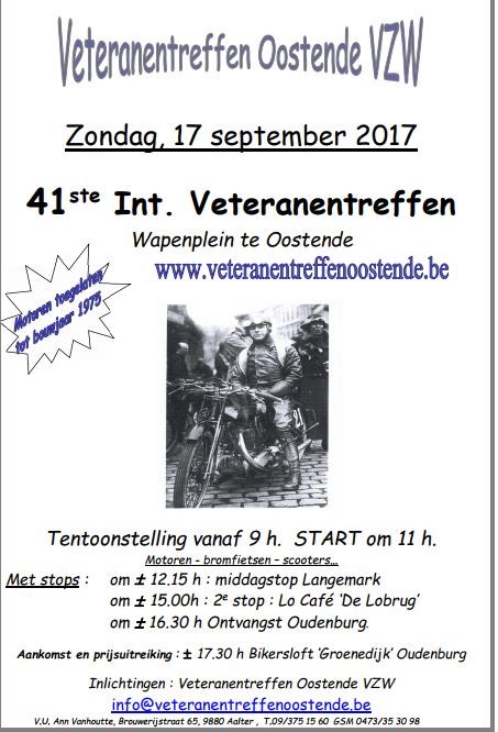 41st International Veteran Strikes (Motorcycles, Mopeds, Scooters for 1975) (Ostend)