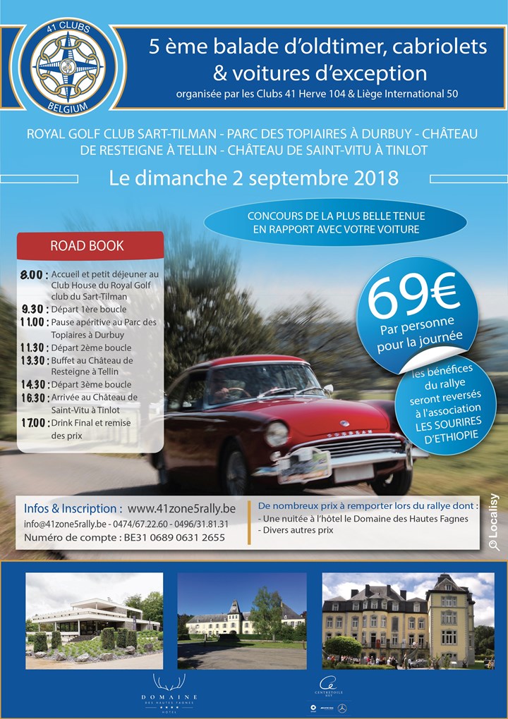 5ème Rallye balade des Clubs 41 Liège International 50 et Herve 104