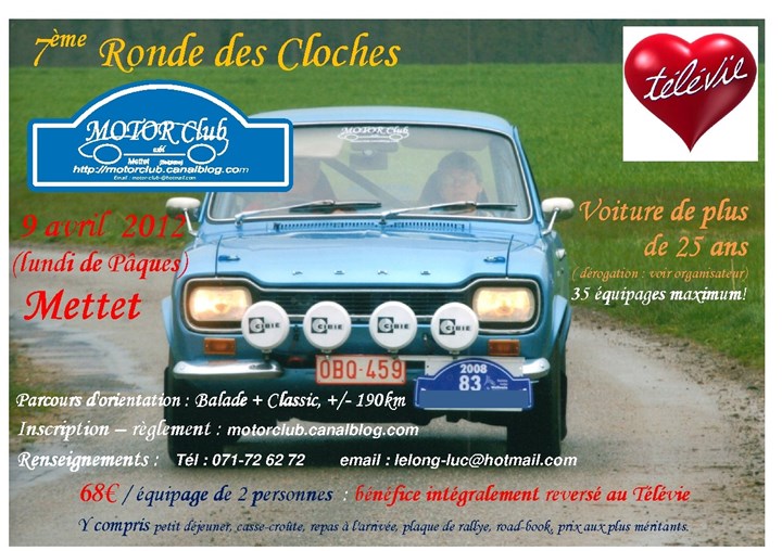 7ème Ronde des Cloches 2012-Télévie