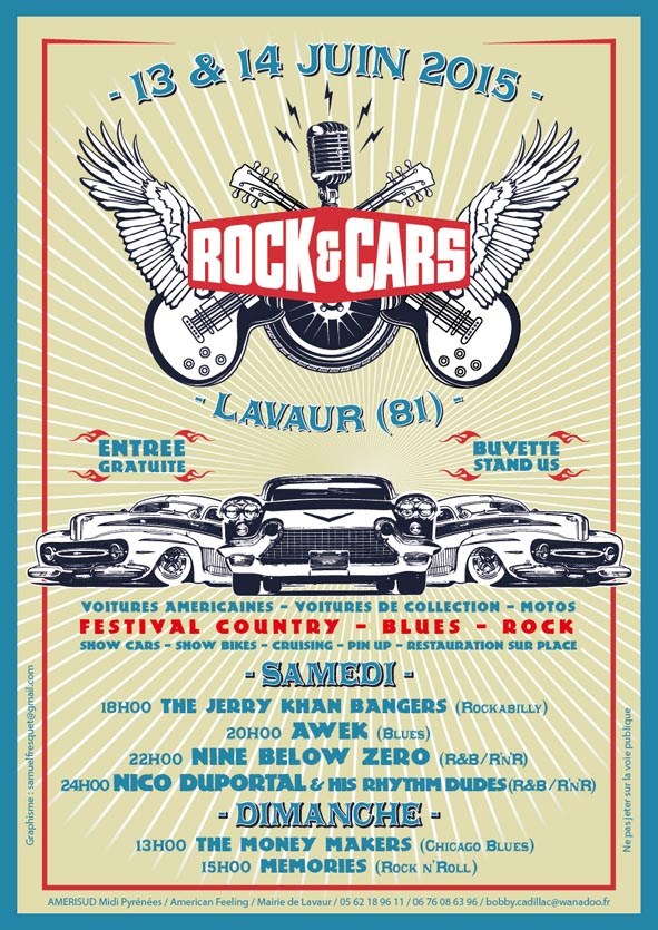 Festival ROCK’&’CARS à Lavaur (81) les 13 et 14 juin 2015
