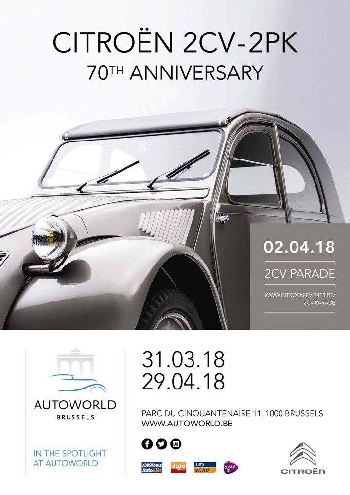 Citroën 2CV-2PK « in the spotlight » 70th Anniversary
