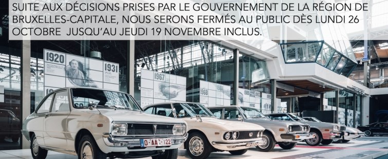 Autoworld ferme ses portes au public jusqu'au 19 novembre 2020