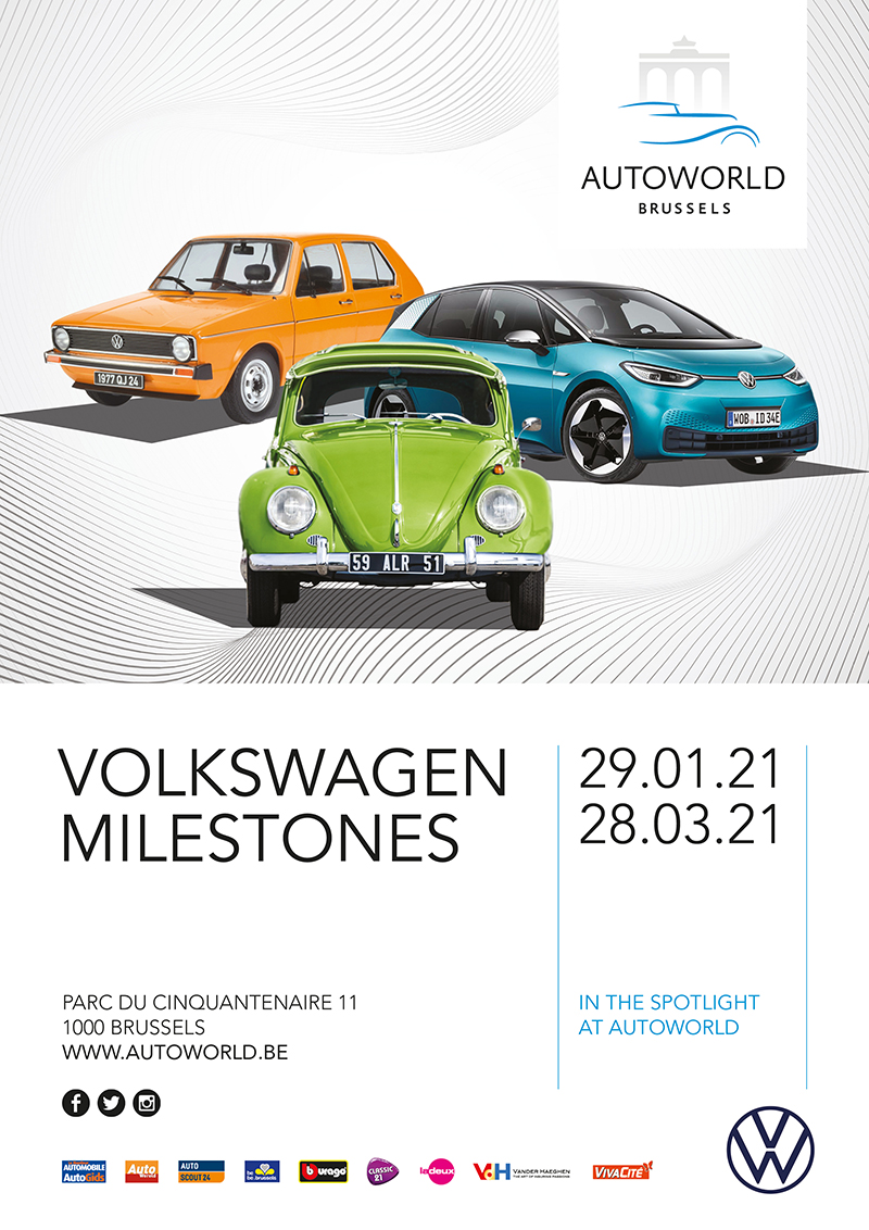 Autoworld-Brussels stelt voor "Volkswagen Milestones" (29/1-28/3/2021)