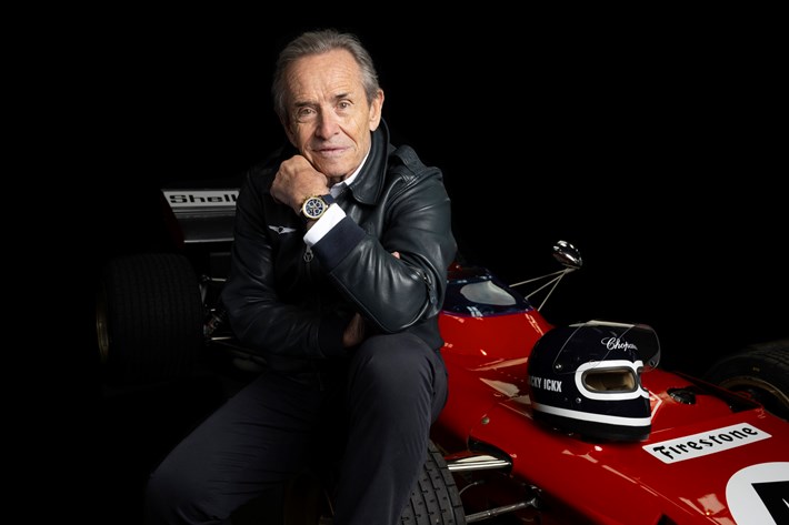 Jacky Ickx Wearing The Mille Miglia Classic Chronograph JK7 168619 3006 (2)