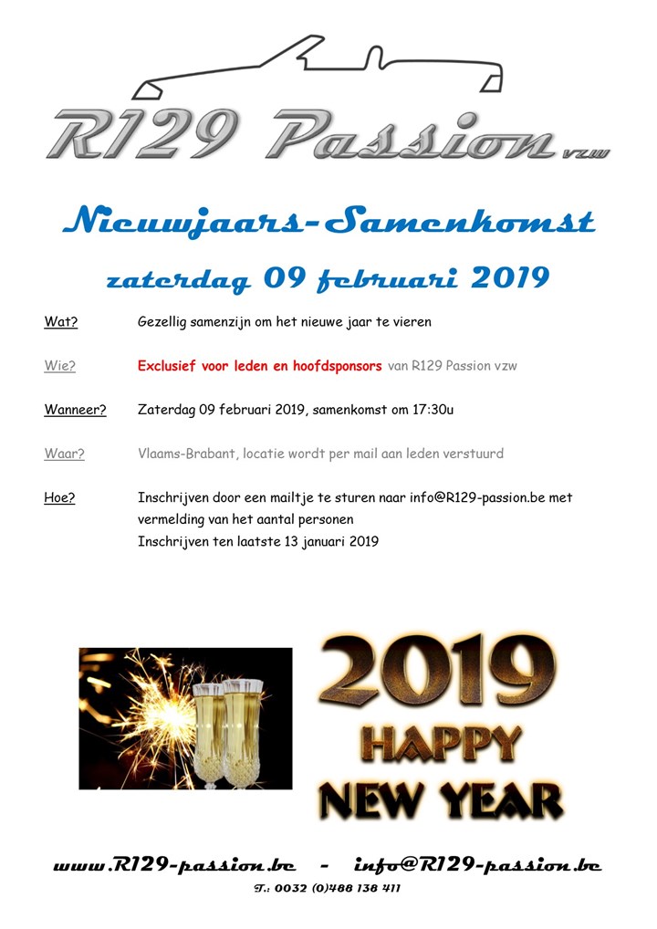 R129 Passion vzw - Nieuwjaarssamenkomst