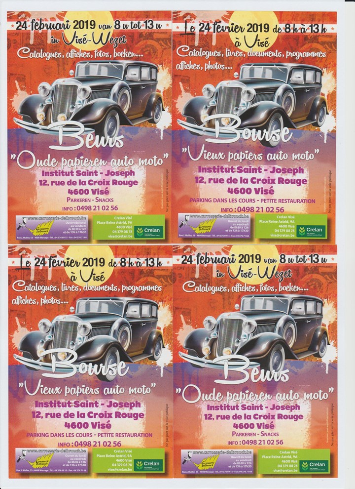 Oldtimerdocumentatiebeurs - Bourse "vieux papiers auto moto"