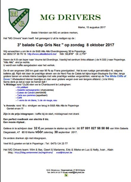3 ° Balade Cap Gris Nez (Poperinge.)