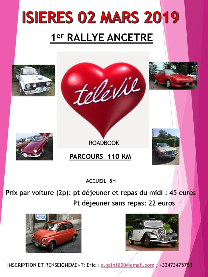 1er Rallye Télévie Isieres