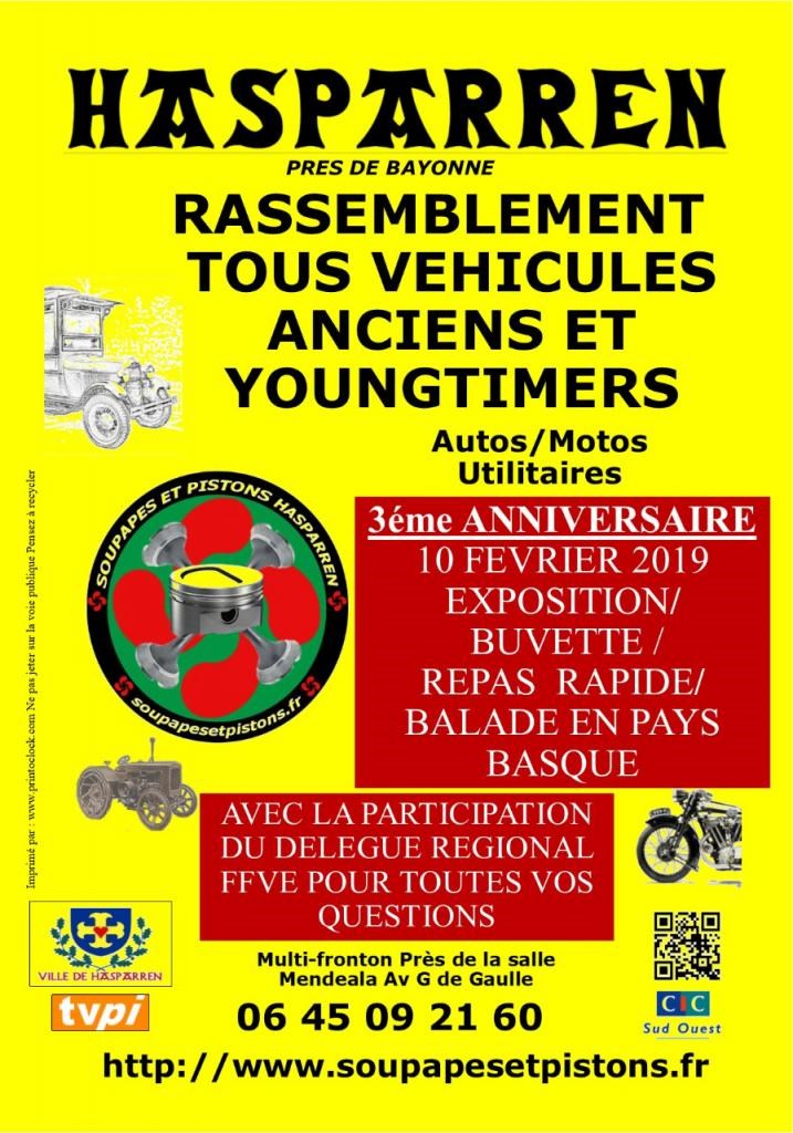 3ème anniversaire du club Soupapes et pistons Hasparren 64