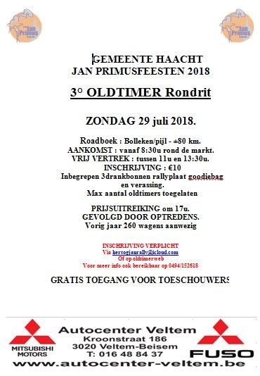 3rd Jan Primus oldtimer tour
