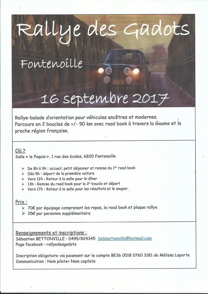 Rallye des gadots 16 septembre 2017