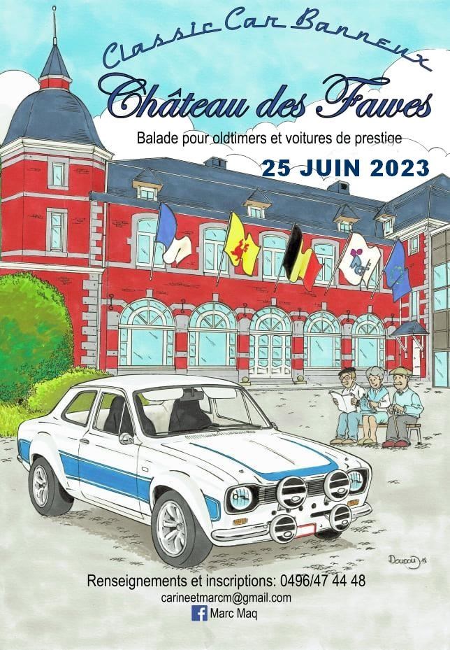 8ème Balade Classic car Banneux château des Fawes