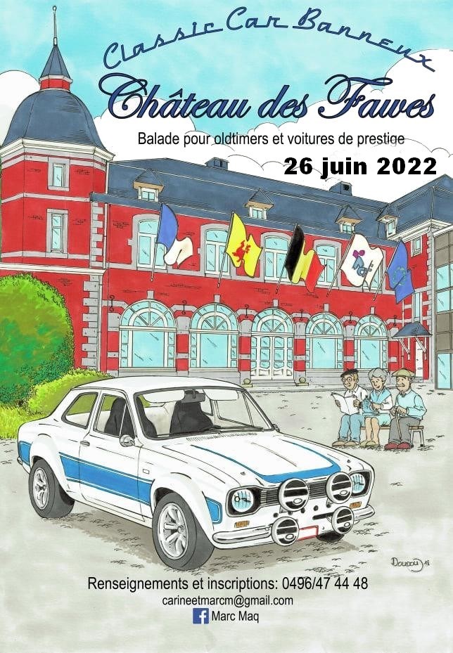 7ème Balade Classic car Banneux château des Fawes