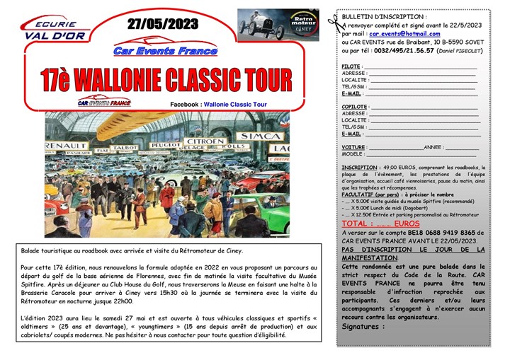 17eme Wallonie Classic Tour