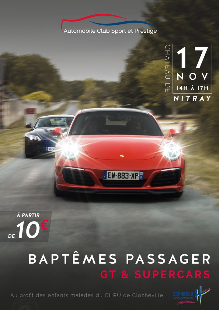 Baptêmes passager GT & Supercars au profit des enfants de Clocheville