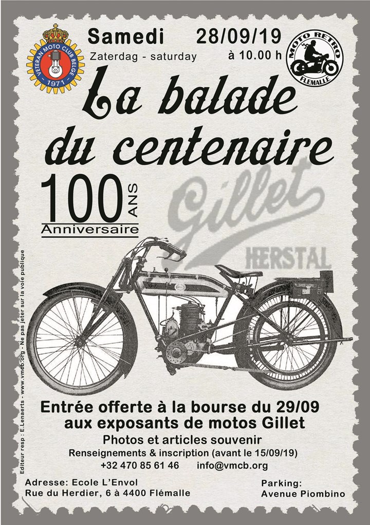 Balade 100 ans de Moto Gillet Herstal