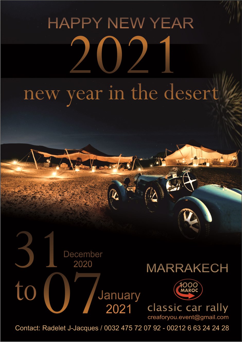 The Mille Maroc Classic Rally Happy New Year 2021 Classic Car Passion