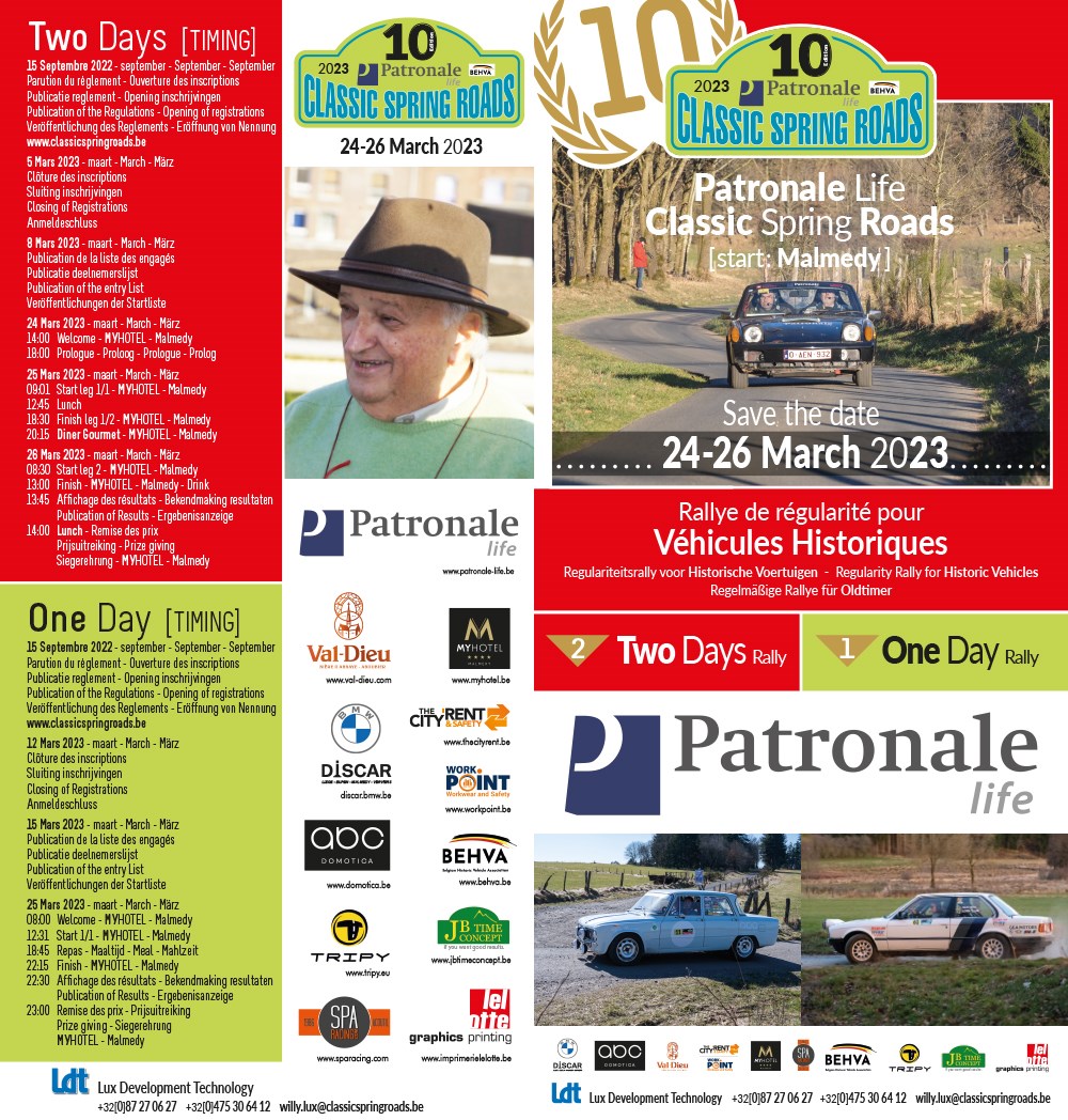 10è PATRONALE LIFE CLASSIC SPRING ROADS Classic Car Passion