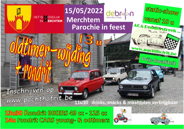 Oldtimer-wijding, static show + rondrit 15/05/2022