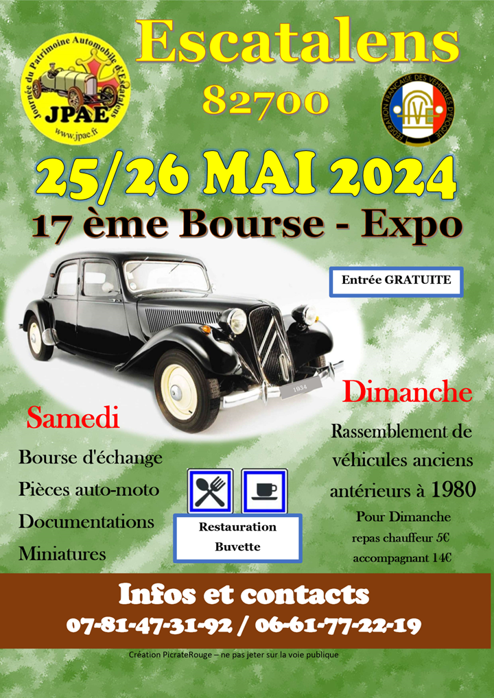 17e Journée du Patrimoine Automobile d'Escatalens