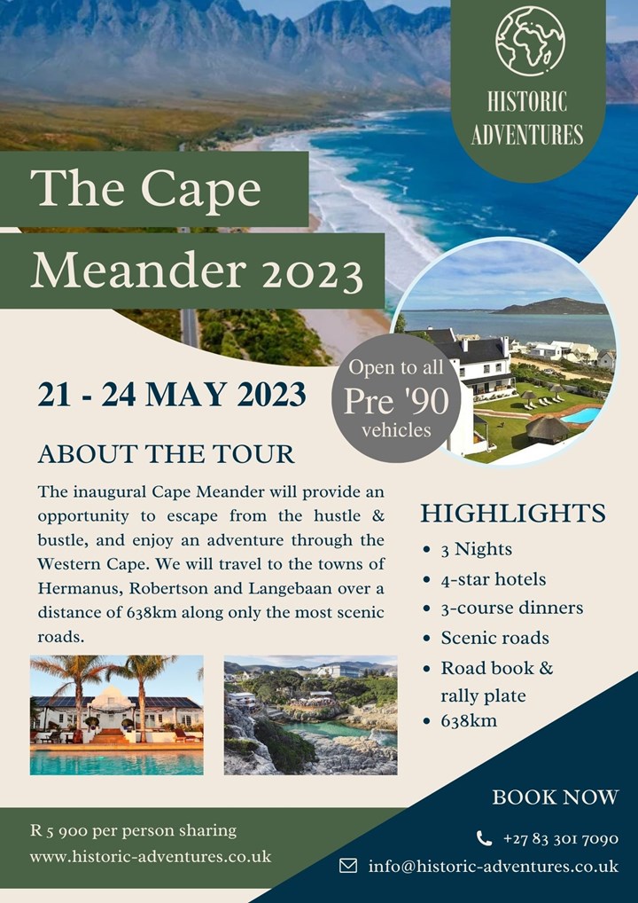 Cape Meander Tour 2023