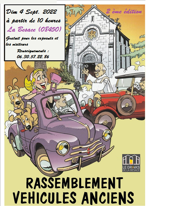 Rassemblement de véhicules anciens et de prestige à La Besace (08450) dans les Ardennes