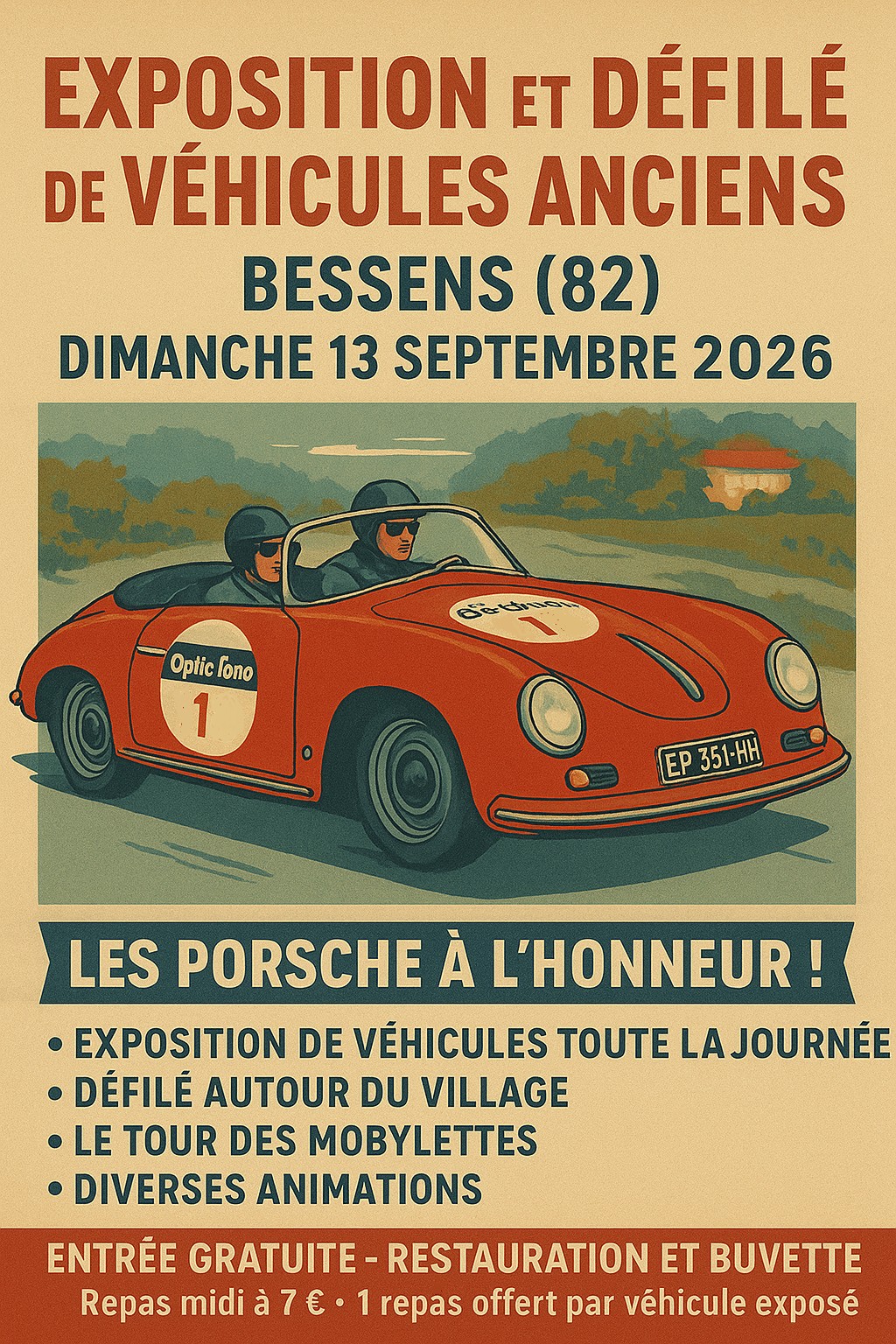 Exposition et défilé de véhicules anciens - Bessens (82) (1)