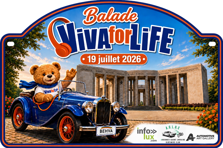 Balade automobile au profit du Viva for Life 19 juillet - Bastogne