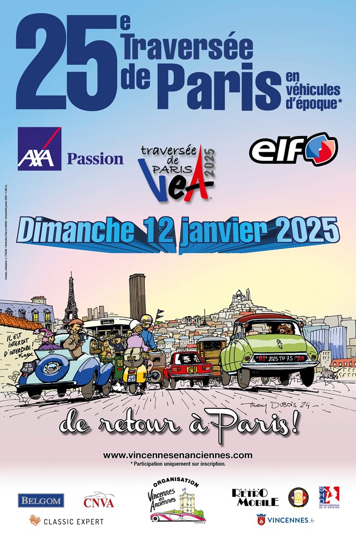 25e Traversée de Paris hivernale en véhicules d'époque