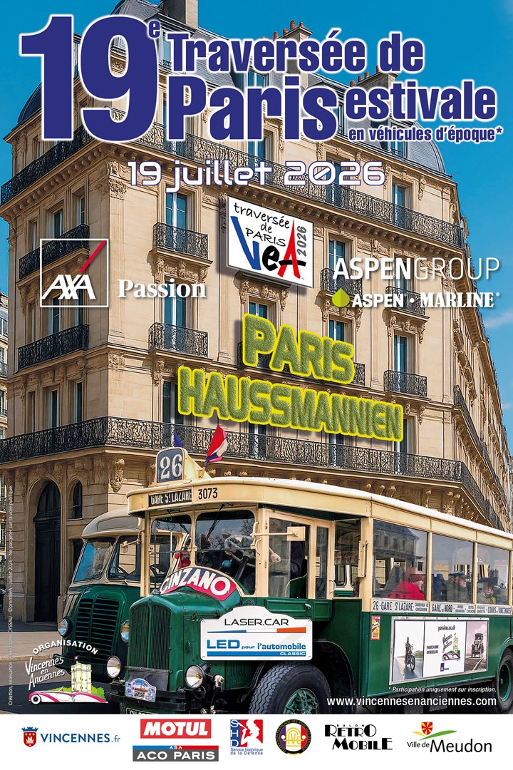 19e Traversée de Paris estivale en véhicules d'époque