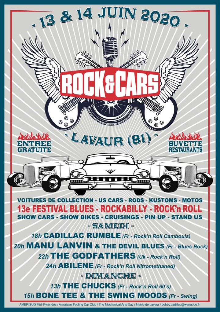 Festival ROCK’&’CARS à Lavaur (81) les 13 et 14 juin 2020