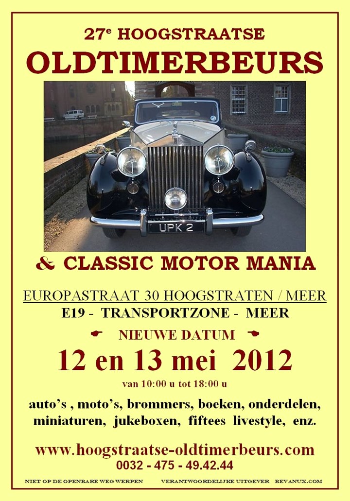 27ste Hoogstraatse Oldtimerbeurs & Classic Motor Mania