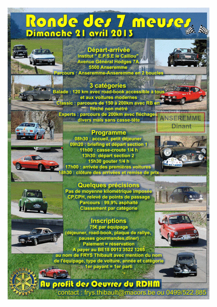 Ronde des 7 Meuses du dimanche 21 avril 2013