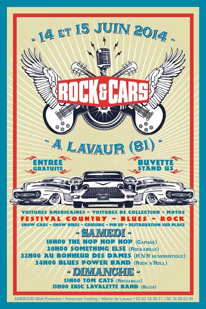 Festival ROCK’&’CARS à Lavaur (81) les 14 et 15 juin 2014