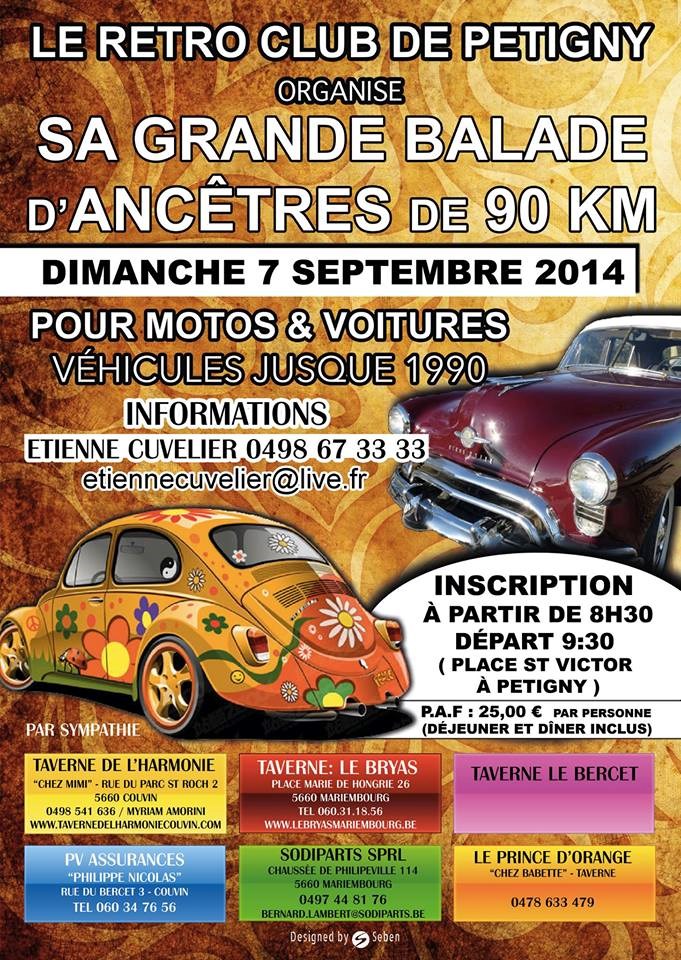 Grande balade ancêtre du retro club petigny