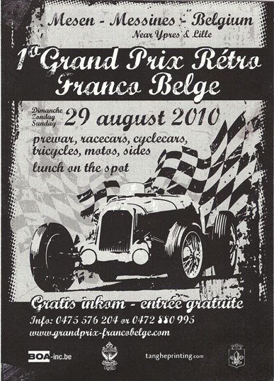 "FIRST EDITION" du grand prix Franco Belge de Mesen (belgique)